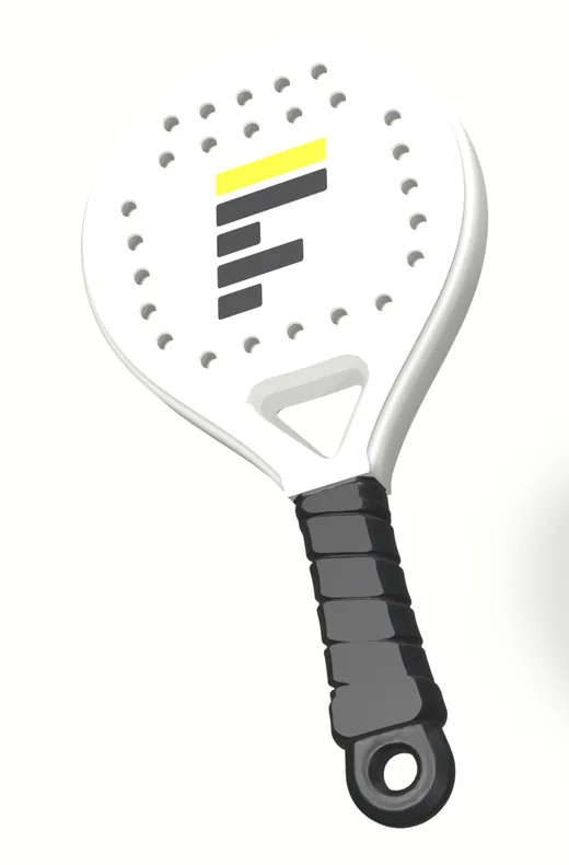 Llavero clásico: cabeza blanca y mango negro